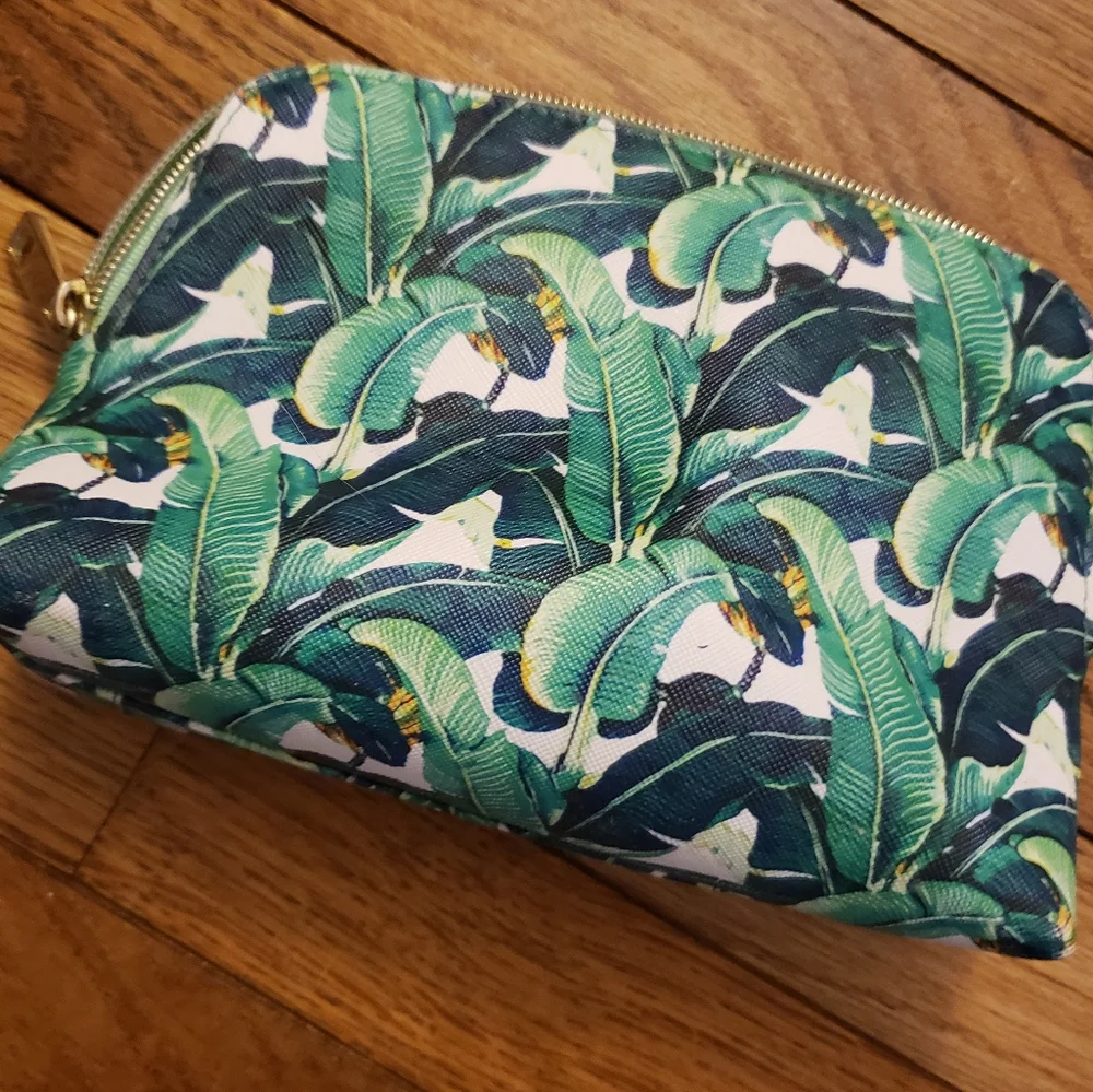 Mario‎ Badescu Green Fern Palm Print Make-up Case Pouch